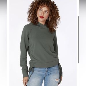 Bobi USA black cinched side hoodie